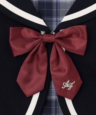 ANY KIDS ジャケット付き チェック ワンピース ネイビー