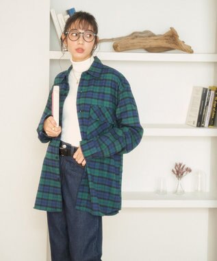 WEGO 【ユニセックス着用ITEM/SMLサイズ展開】チェックネルシャツ 柄7