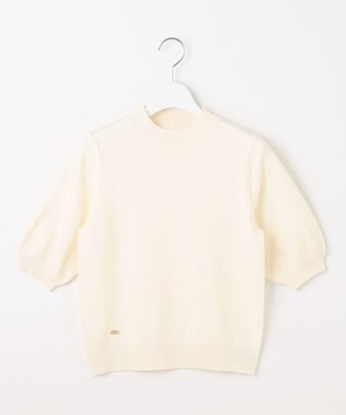 Feroux シャイニーハーフスリーブ ニット ホワイト系