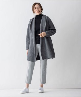 自由区 L 【洗える】カシミヤシルクブレンド タートルネックニット (検索番号:JJ47) ブラック系