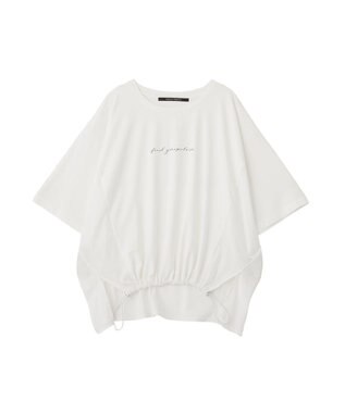 YECCA VECCA 裾ドロストデザインロゴTee Off White