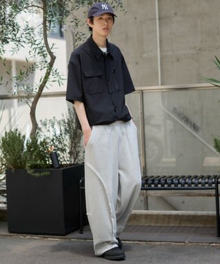 WEGO 【ユニセックス着用ITEM/MLサイズ展開/機能シャツ】リップストップシャツ（SS） ブラック