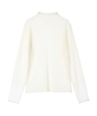 Green Parks AnriettMusee ラメ切替スリーブリブシアーニット Off White