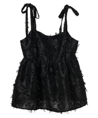 Green Parks ・ＥＬＥＮＣＡＲＥ　ＤＵＥ　ジャカードキャミ Black