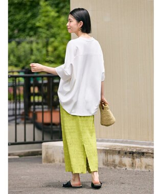 AMERICAN HOLIC 抗菌防臭＋接触冷感　コクーンカットプルオーバー Off White