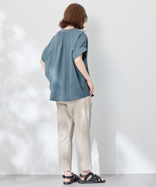 ANY フレンチリネンシャツブラウス ブルー