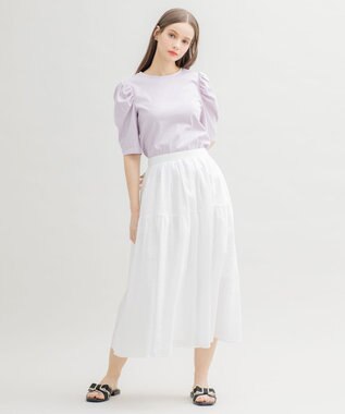 TOCCA 【洗える！】SOLEIL ボリューム袖トップス ライラック系