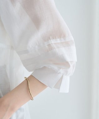 YECCA VECCA タックスリーブシアーシャツ Off White