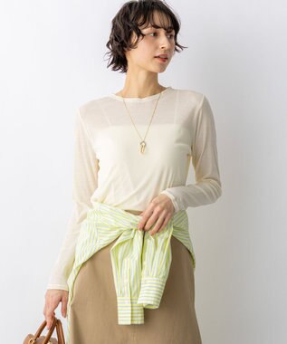 23区 【先行予約】シアーフライス レイヤード ロンTEE ライトイエロー系