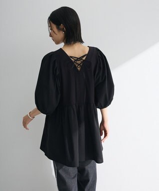 Green Parks ・ＥＬＥＮＣＡＲＥ　ＤＵＥ　２ｗａｙボリュームチュニック Black