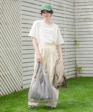 Green Parks チュールレイヤードポケッタブルバッグ Gray