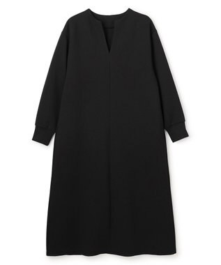 UNFILO BEAUTY FORM JERSEY キーネックワンピース ブラック