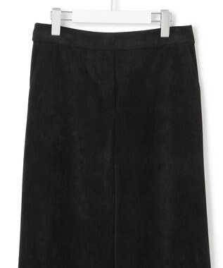 ICB L 【洗える】 ラッセルライトピケ ストレートパンツ ブラック系