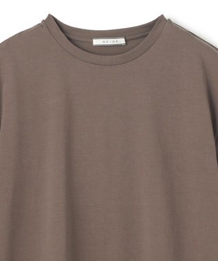 BEIGE， 【洗える】VERONICA / カラーステッチ半袖クルーネックＴシャツ Slate