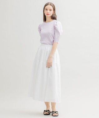 TOCCA 【洗える！】SOLEIL ボリューム袖トップス ライラック系