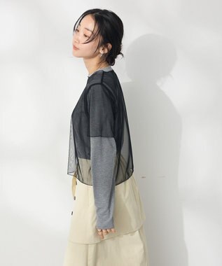 CRAFT STANDARD BOUTIQUE チュールレイヤートップス Black