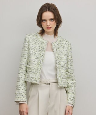 GRACE CONTINENTAL ミックスツイードジャケット