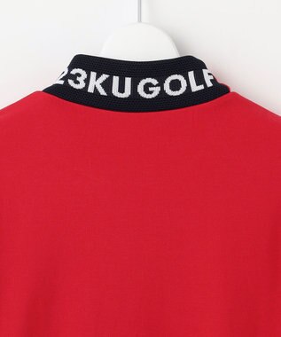 23区GOLF 【WOMEN】【吸水速乾/UVカット】スポーティ モックネックシャツ レッド系