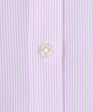 GOTAIRIKU とにかく涼しい/酷暑対応【シワになりにくい/吸水速乾】クールマックスサッカーシャツ パープル×白