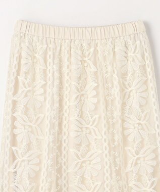 GRACE CONTINENTAL フレア刺繍スカート キナリ