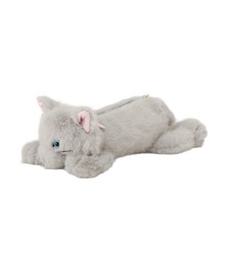 Maison de FLEUR ねこくたくたポーチ Light Gray