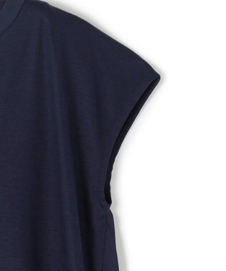 BEIGE， 【WEB限定・洗える】MELISSA / バックシフォンスキッパー半袖トップス Navy