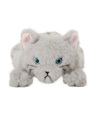 Maison de FLEUR ねこくたくたポーチ Light Gray