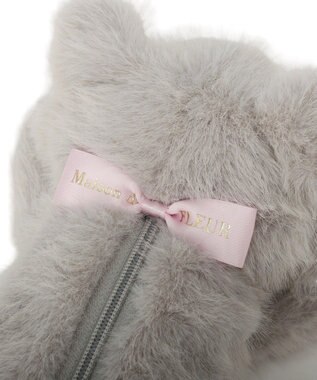 Maison de FLEUR ねこくたくたポーチ Light Gray