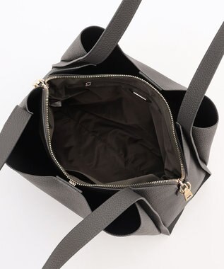 LA BAGAGERIE ソフトシュリンク2WAYハンドバッグ large ダークグレー