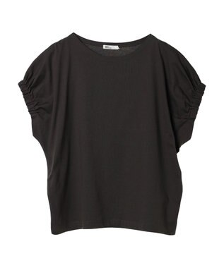 CRAFT STANDARD BOUTIQUE 【ＵＶカット】ギャザースリーブプルオーバー Black