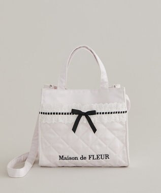 Maison de FLEUR コットンフリル2Wayトートバッグ