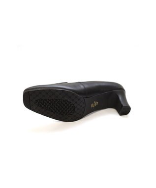 Pointer 日本製 クロコ型押しパンプス ブラック(コンビ)