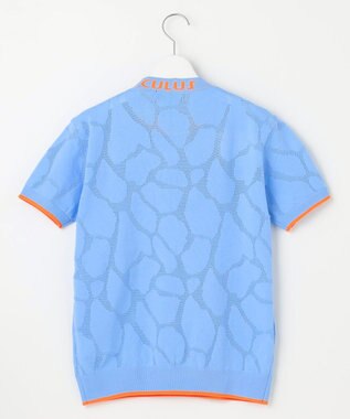 PW CIRCULUS 【WOMEN】ジラフメッシュ ニット ゴルフウェア レディース スカイブルー系