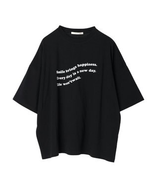 Green Parks ・Ｐｅｔｉｔ　Ｆｌｅｕｒ　ウェーブロゴｐｔＴシャツ Black