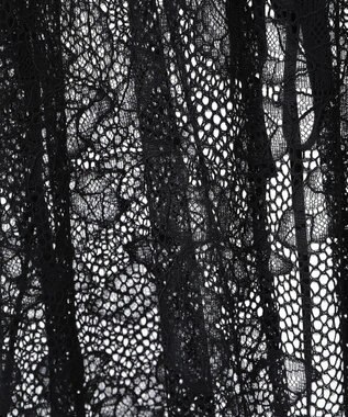 YECCA VECCA リーフ柄レースキャミワンピース Black