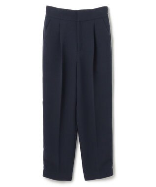 uncrave 【防シワ・洗濯機洗い可】ウォッシャブルダブルクロス テーパード パンツ ネイビー
