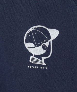 J.PRESS MEN 【AaronChang】【UNISEX】ワンポイントハーフジップ スウェットシャツ ネイビー系