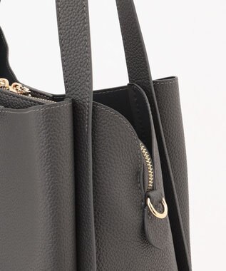 LA BAGAGERIE ソフトシュリンク2WAYハンドバッグ large ダークグレー