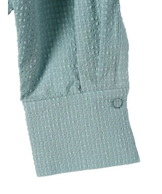 Green Parks 裾シャーリングブラウス Mint