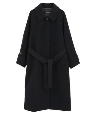 YECCA VECCA ウール混ステンカラーロングコート Dark Navy