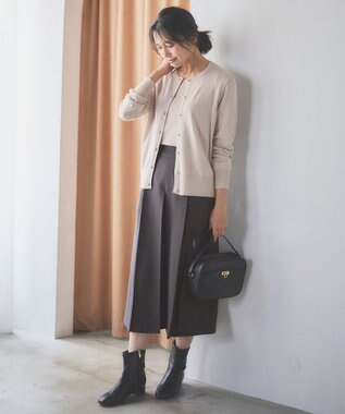 ANY 【洗濯機可/UVカット】パールポイントアンサンブル サンドベージュ