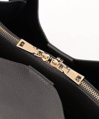LA BAGAGERIE ソフトシュリンク2WAYハンドバッグ large ダークグレー
