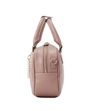 Maison de FLEUR チャーム付きワイドボストンバッグ Mocha