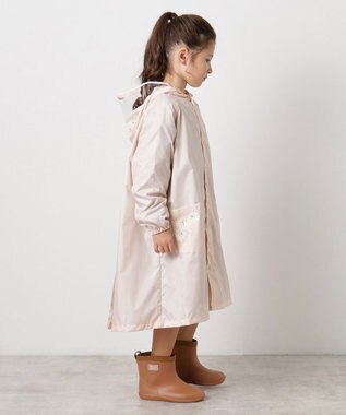 MOONBAT 【ジュニアリュック対応】ポールアンドジョー ポーチ付きキッズレインコート ピーチ