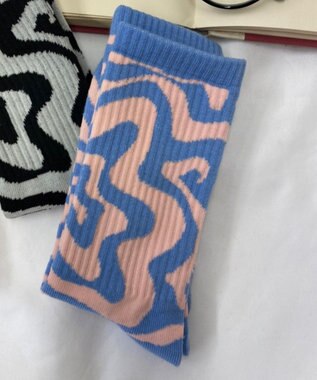 WEGO マーブルソックス パープル