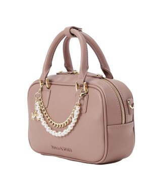 Maison de FLEUR チャーム付きワイドボストンバッグ Mocha