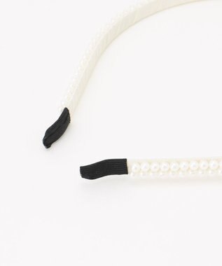 ANY KIDS パール×リボンカチューシャ ホワイト