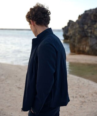 JOSEPH ABBOUD 【ポケッタブル/ECO撥水】アクティブレジャーショートブルゾン ネイビー系