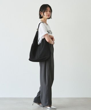russet 【A4収納可能】メッシュホーボーバッグ(CE-1749) Black/BK
