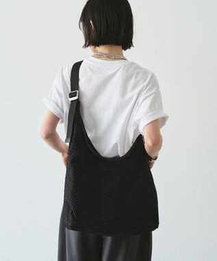 russet 【A4収納可能】メッシュホーボーバッグ(CE-1749) Black/BK